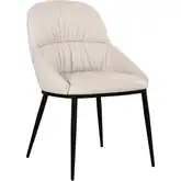 Kora Dining Chair in Wheat Leather & Steel (Set of 2)